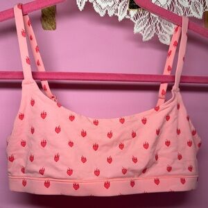 SKIMS FITS EVERYBODY SCOOP BRALETTE SM Strawberry Pink Flaming Heart ❤️‍🔥 new